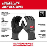 Milwaukee 48-73-6931 Cut Level 3 Nitrile Dipped Work Gloves with Wear-Defense Protection (6 Pack) - 2