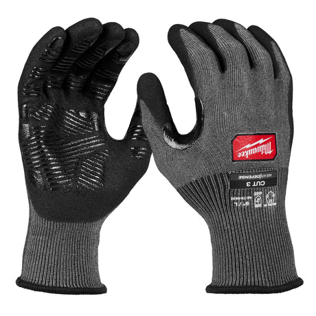 Milwaukee 48-73-6932 Cut Level 3 High Dexterity Nitrile Dipped Gloves with Wear Defense Protection (6 Pack)