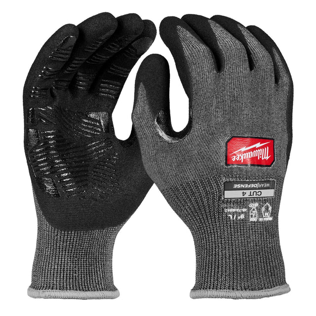 Milwaukee 48-73-6942E Cut Level 4 High Dexterity Nitrile Dipped Gloves w/ WEAR-DEFENSE Protection- Large