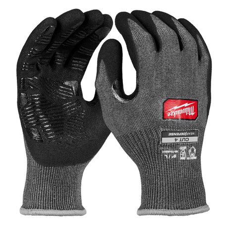 Milwaukee 48-73-6942E Cut Level 4 Nitrile Dipped Work Gloves with Wear-Defense (144 Pack)
