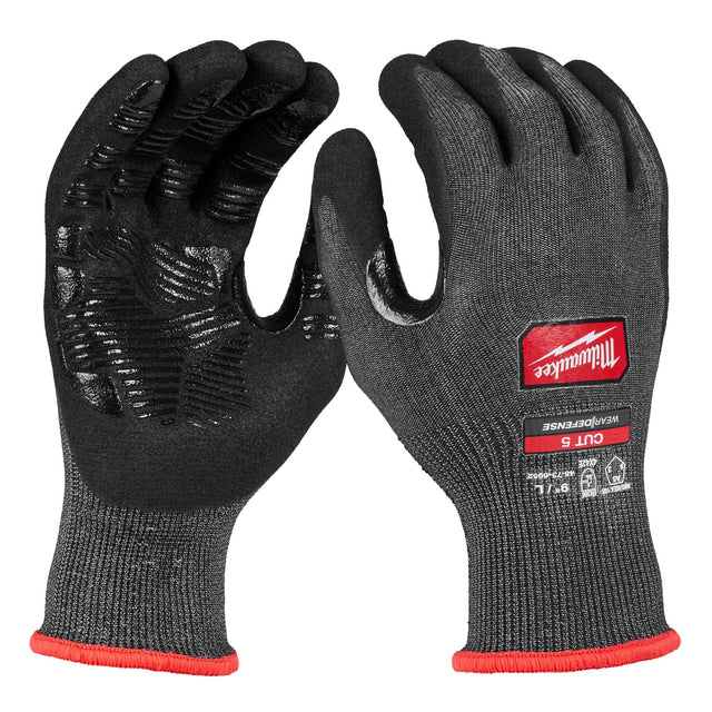 Milwaukee 48-73-6956 Cut Level 5 Nitrile Dipped Gloves with Wear Defense (6 Pack)