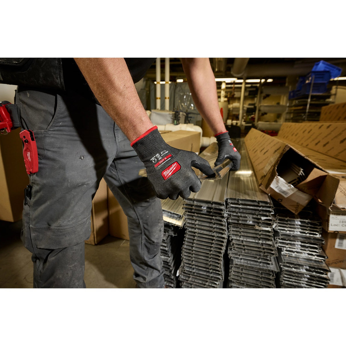 Milwaukee 48-73-6956 Cut Level 5 Nitrile Dipped Gloves with Wear Defense (6 Pack) - 6
