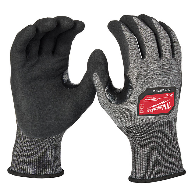 Milwaukee 48-73-7132E Cut Level 3 High-Dexterity Nitrile Dipped Gloves - L (Pack of 144)