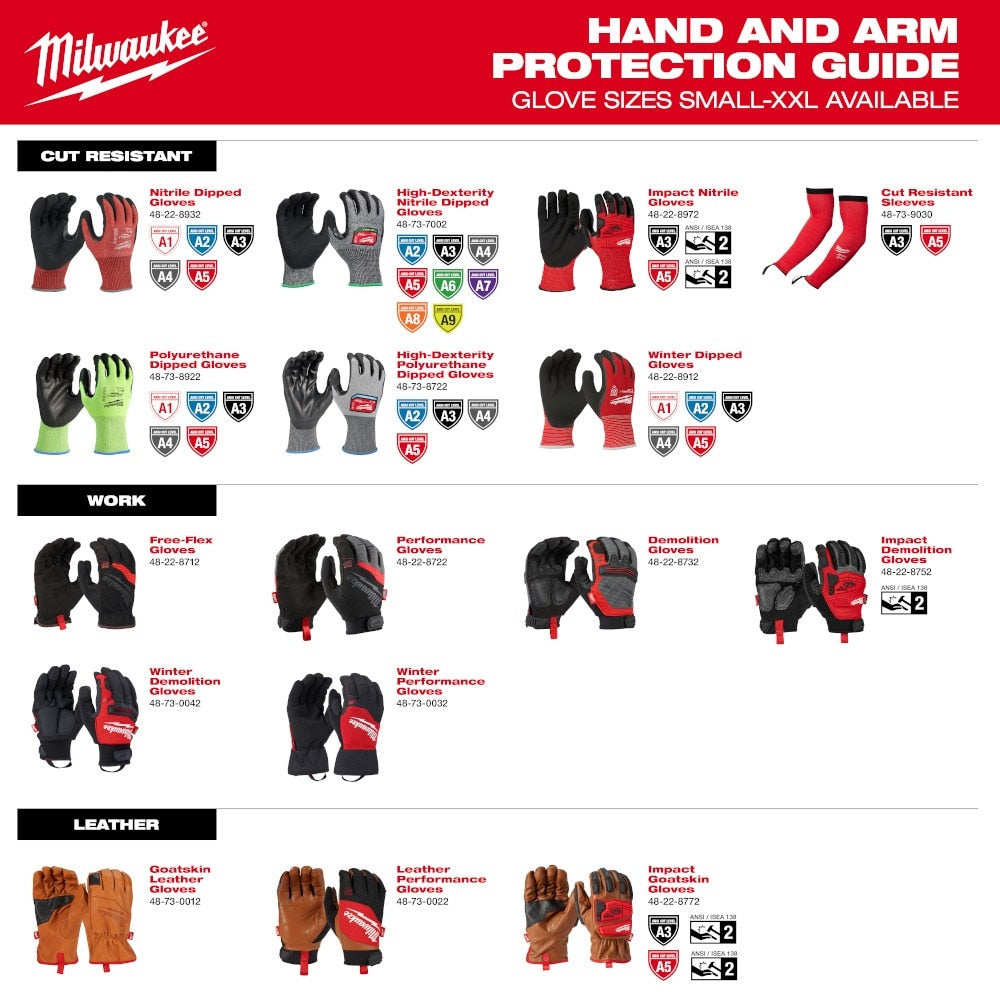 Milwaukee 48-73-7152E Cut Level 5 High-Dexterity Nitrile Dipped Gloves - L - 9