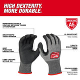 Milwaukee 48-73-7153E Cut Level 5 High-Dexterity Nitrile Dipped Gloves - XL - 2