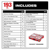 Milwaukee 48-73-8430C 193PC Class B Type III PACKOUT First Aid Kit - 3