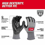 Milwaukee 48-73-8743 High Dexterity A4 Polyurethane Dipped Gloves - Extra Large - 2