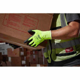 Milwaukee 48-73-8910 High Visibility Cut Level 1 Polyurethane Dipped Gloves - S - 3