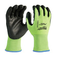 Milwaukee 48-73-8920B 12PK High Visibility Cut Level 2 Polyurethane Dipped Safety Gloves  - Small