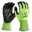 Milwaukee 48-73-8943 High Visibility Cut Level 4 Polyurethane Dipped Safety Gloves - X-Large