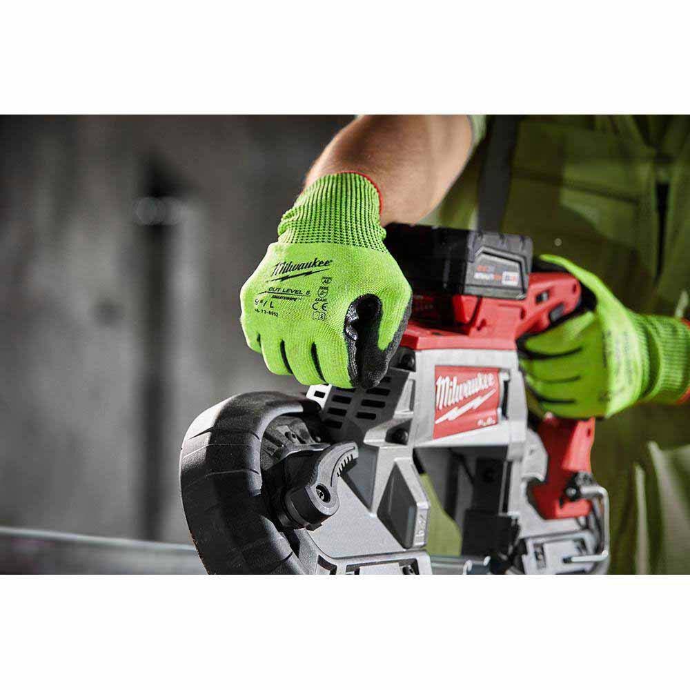 Milwaukee 48-73-8952 High Visibility Cut Level 5 Polyurethane Dipped Gloves - L - 4