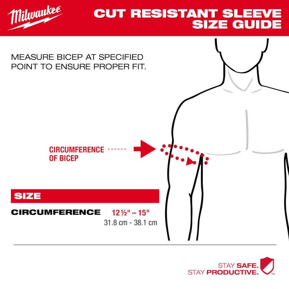 Milwaukee 48-73-9030 16" Cut Level 3 Protective Sleeves - 3