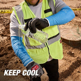 Milwaukee 48-73-9110 16" Cooling Cut Level 1 UPF 50+ Protective Sleeves Blue - 3
