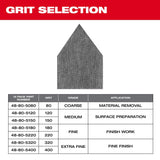 Milwaukee 48-80-5080 80 Grit Mesh Sanding Sheets for M12 FUEL Orbital Detail Sander 12-Pack - 6