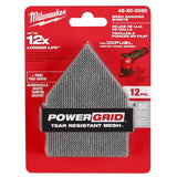 Milwaukee 48-80-5080 80 Grit Mesh Sanding Sheets for M12 FUEL Orbital Detail Sander 12-Pack - 11
