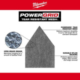 Milwaukee 48-80-5150 150 Grit Mesh Sanding Sheets for M12 FUEL Orbital Detail Sander 12-Pack - 4