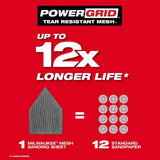 Milwaukee 48-80-5150 150 Grit Mesh Sanding Sheets for M12 FUEL Orbital Detail Sander 12-Pack - 5