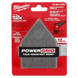 Milwaukee 48-80-5150 150 Grit Mesh Sanding Sheets for M12 FUEL Orbital Detail Sander 12-Pack - 11