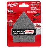 Milwaukee 48-80-5180 180 Grit Mesh Sanding Sheets for M12 FUEL Orbital Detail Sander 12-Pack - 11