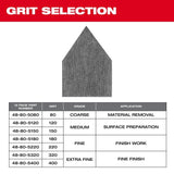 Milwaukee 48-80-5220 220 Grit Mesh Sanding Sheets for M12 FUEL Orbital Detail Sander 12-Pack - 6