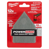 Milwaukee 48-80-5320 320 Grit Mesh Sanding Sheets for M12 FUEL Orbital Detail Sander 12-Pack - 11