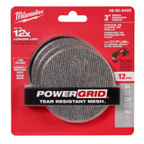 Milwaukee 48-80-6405 3" Assorted 80, 120, 180 Grit Mesh Sanding Discs with POWERGRID Tear Resistant Mesh - 12 pk + Pad Saver - 12