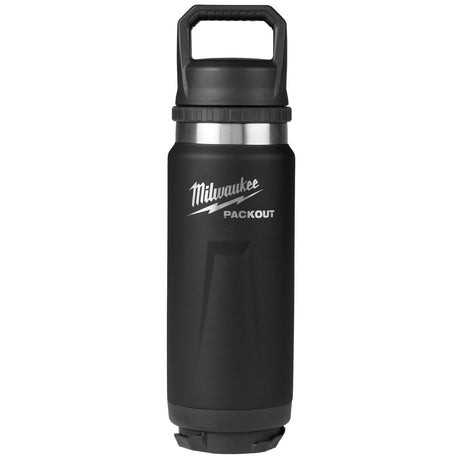 Milwaukee 48-82-8396B PACKOUT 24oz Insulated Bottle with Leakproof Chug Lid Black
