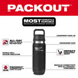 Milwaukee 48-82-8396B PACKOUT 24oz Insulated Bottle with Leakproof Chug Lid Black - 3