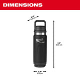 Milwaukee 48-82-8396B PACKOUT 24oz Insulated Bottle with Leakproof Chug Lid Black - 4