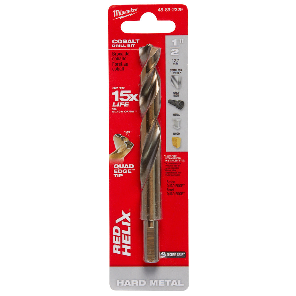 Milwaukee 48-89-2329 Red Helix Cobalt 1/2" Drill Bit - 4