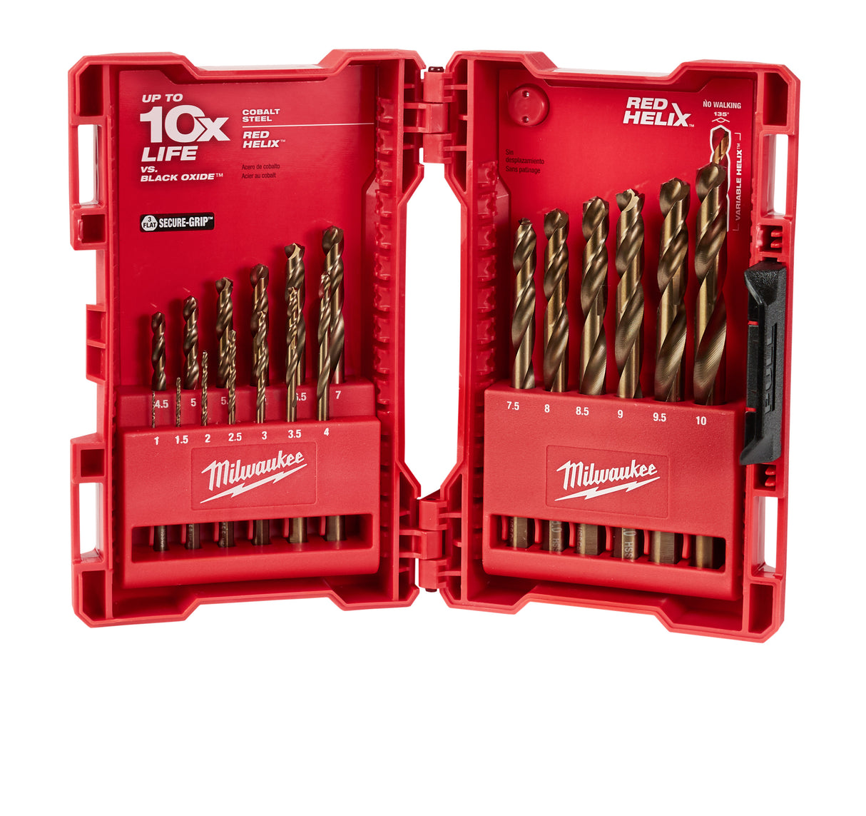 Milwaukee 48-89-2530 19-Piece Metric COBALT RED HELIX™ Kit