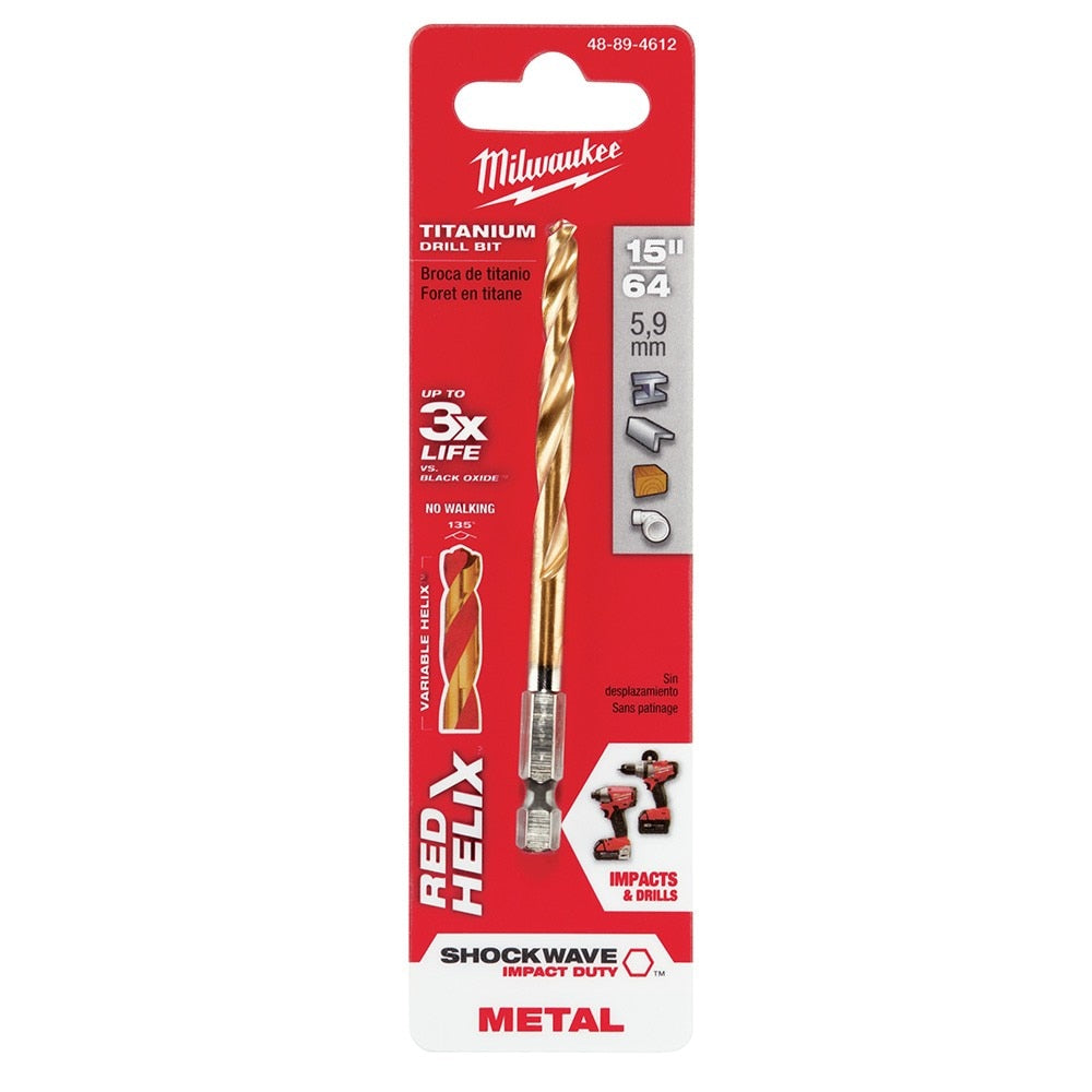 Milwaukee  48-89-4612 15/64" Titanium Shockwave Drill Bit - 2