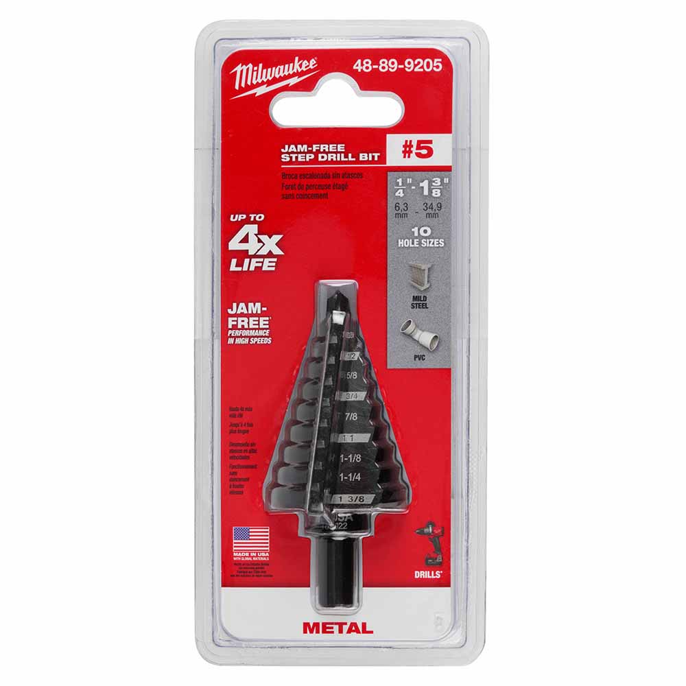 Milwaukee 48-89-9205 Milwaukee #5 Step Bit 1/4"-1-3/8" - 14