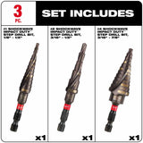 Milwaukee 48-89-9254 SHOCKWAVE Impact Duty Step Bit 3pc Set (#1, #2, #4) - 4