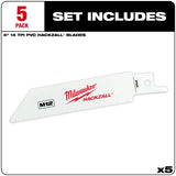 Milwaukee 49-00-5414 M12 Hackzall Blade 4" PVC 5-Pack - 2