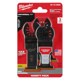 Milwaukee  49-10-9005 Milwaukee® OPEN-LOK™ 3PC MULTI-MATERIAL CUTTING MULTI-TOOL BLADE VARIETY PACK - 10