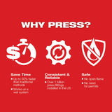 Milwaukee 49-16-2657MX 1-1/8" Streamline ACR Pivoting Press Ring - 9