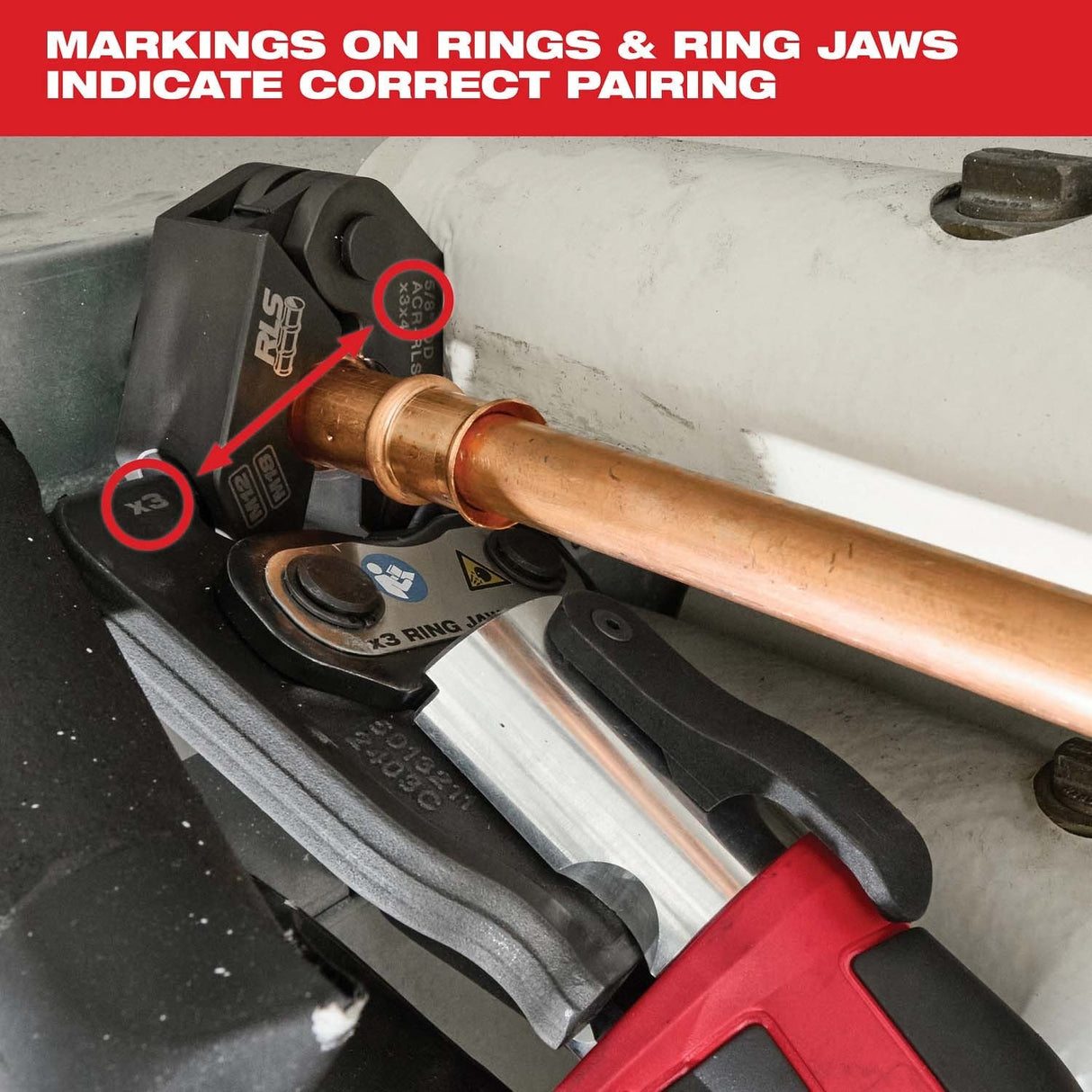 Milwaukee 49-16-2658RX 1-3/8 in. RLS Pivoting Press Ring for M18 FORCE LOGIC Press Tools - 7