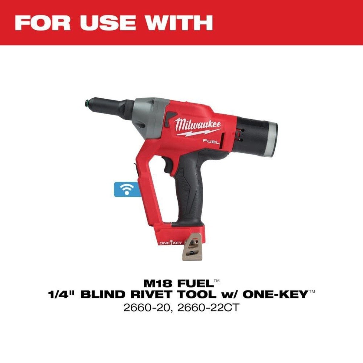 Milwaukee 49-16-2660JS M18 FUEL™ 1/4" Blind Rivet Tool w/ ONE-KEY™ Jaw Set - 3