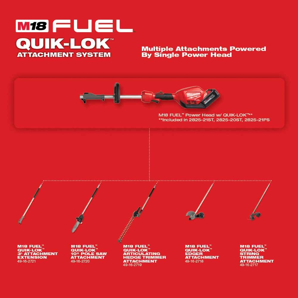 Milwaukee 49-16-2717 M18 FUEL QUIK-LOK String Trimmer Attachment - 7