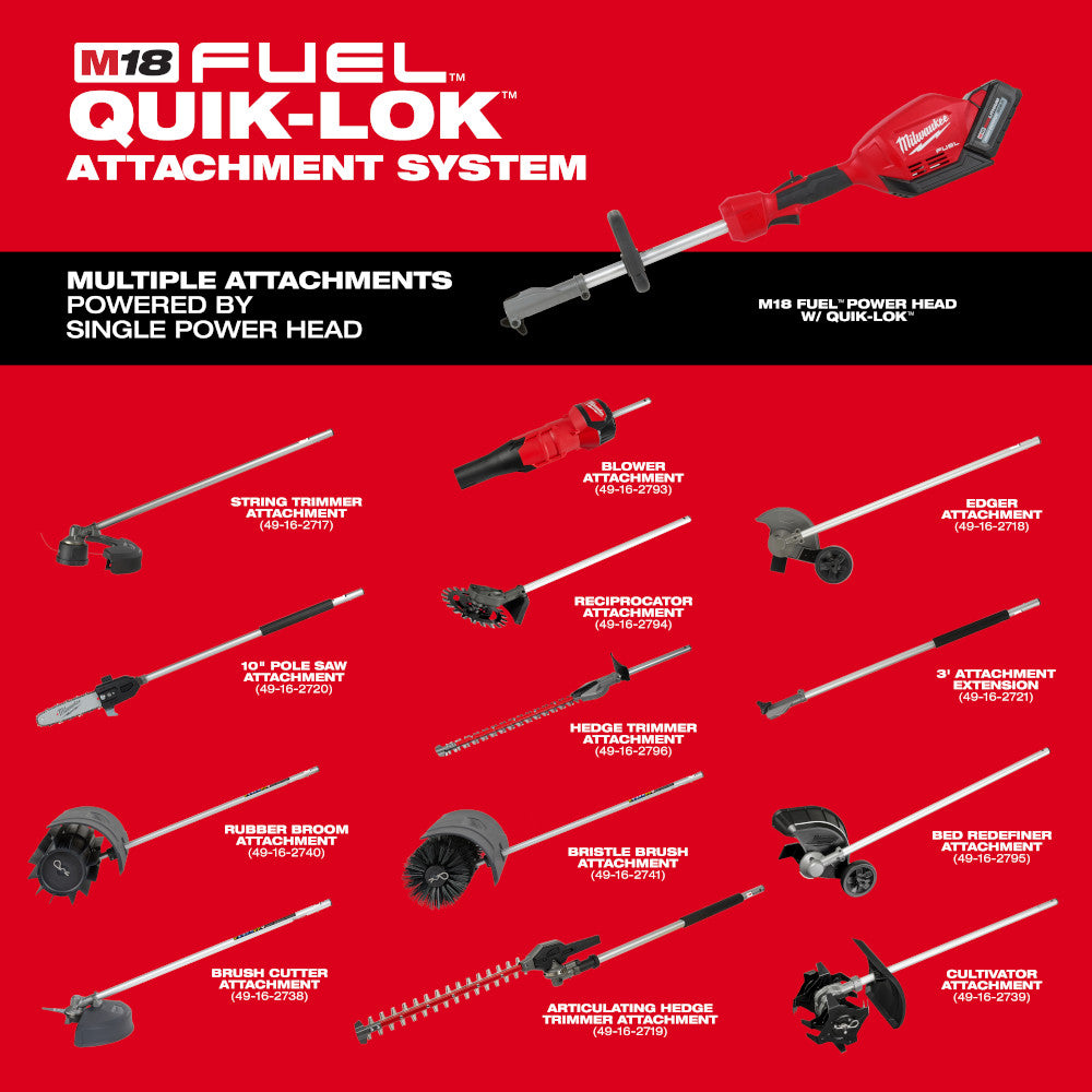 Milwaukee 49-16-2739 M18 FUEL QUIK-LOK Cultivator Attachment - 2