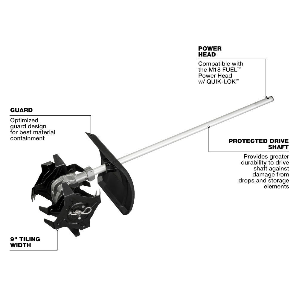 Milwaukee 49-16-2739 M18 FUEL QUIK-LOK Cultivator Attachment - 4