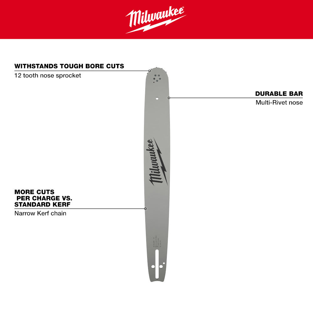 Milwaukee 49-16-2755 20" .325" Pitch, .050" Gauge Guide Bar - 4