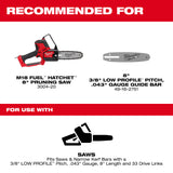 Milwaukee 49-16-2817 8"  3/8" LOW PROFILE Pitch, .043" Gauge Saw Chain - 3 PK - 3