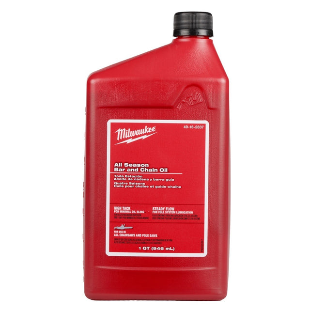 Milwaukee 49-16-2837 All Season Bar and Chain Oil for Chainsaws (1 Quart)