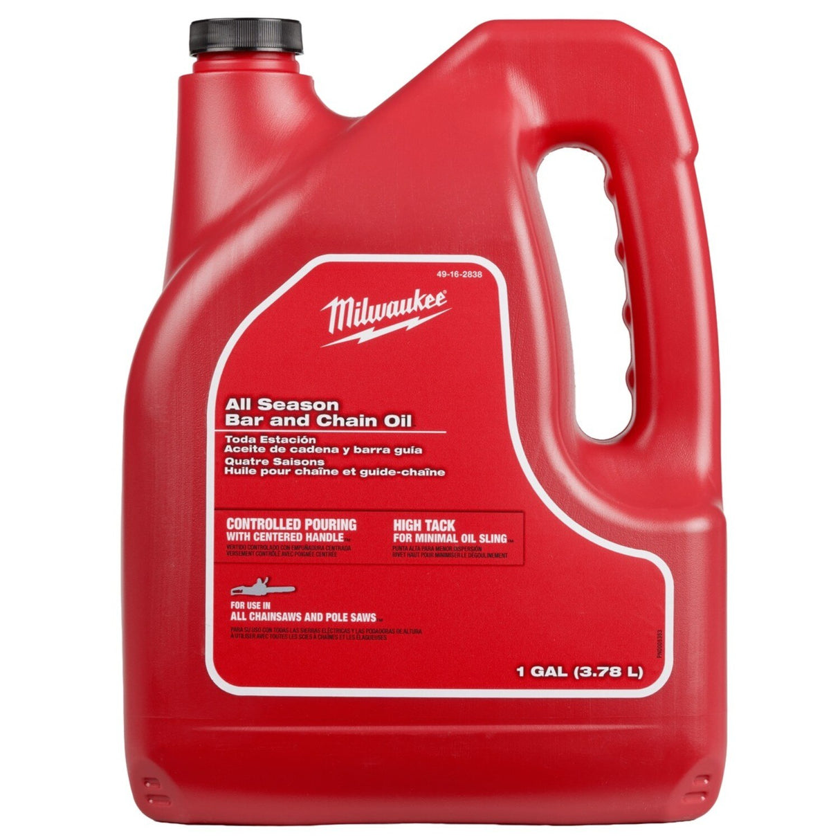 Milwaukee 49-16-2838 All Season Bar and Chain Oil for Chainsaws, 1 Gallon (128 fl oz)