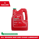 Milwaukee 49-16-2841 Biodegradable All Season Bar and Chain Lubricant for Chainsaws (1 Gallon) - 2