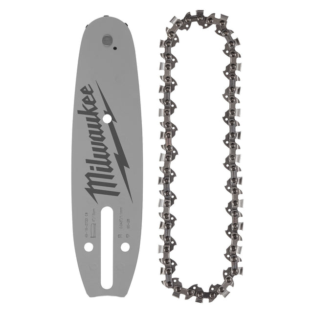 Milwaukee 49-16-2843 6 in. 3/8 in. Low Profile Pitch 0.043 in. Gauge Saw Chain and Guide Bar Set (2 Pc)