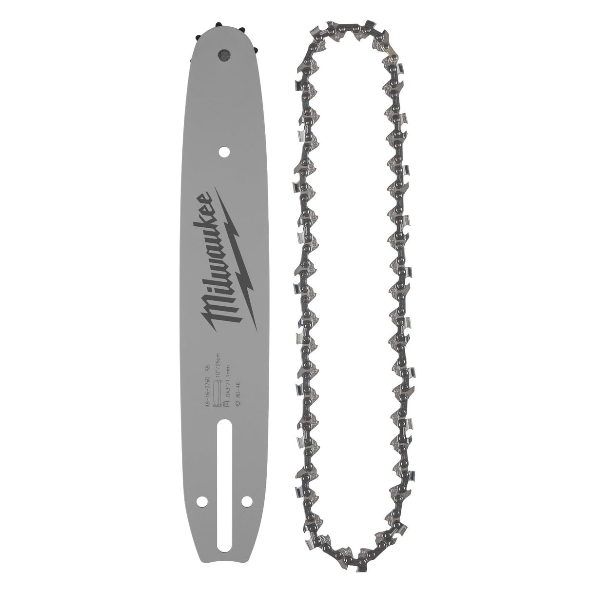 Milwaukee 49-16-2844 10 in .325 in Low Profile Pitch .043 in Gauge Saw Chain and Guide Bar Set (2 Piece)