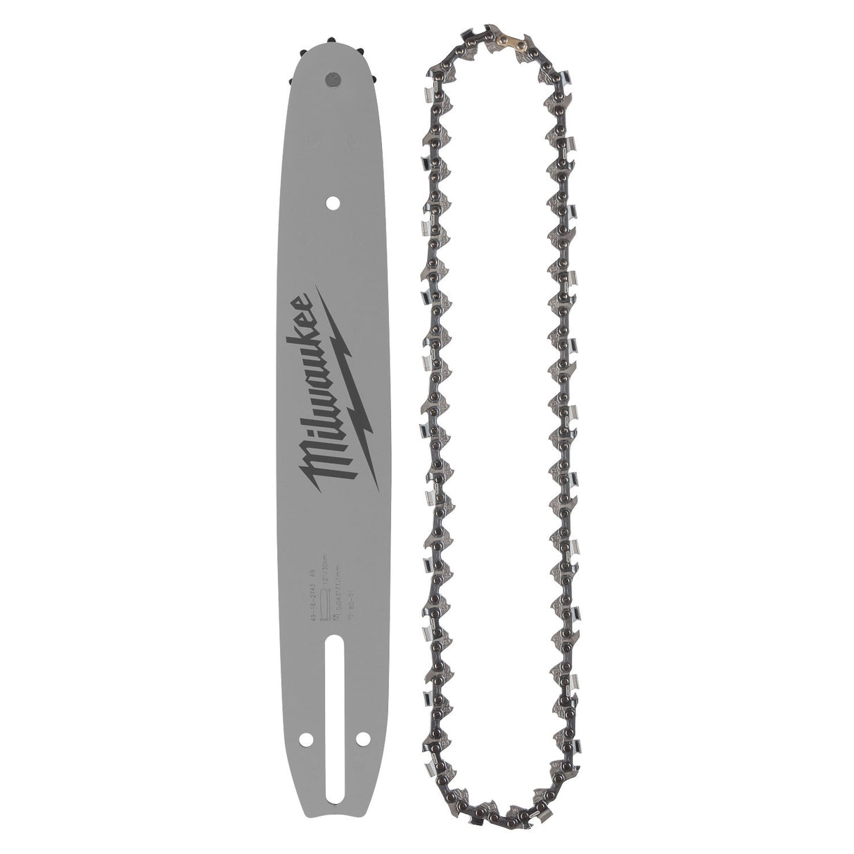 Milwaukee 49-16-2846 12 in .325 Low Profile Pitch .043 Gauge Saw Chain and Guide Bar Set (2 Pc)